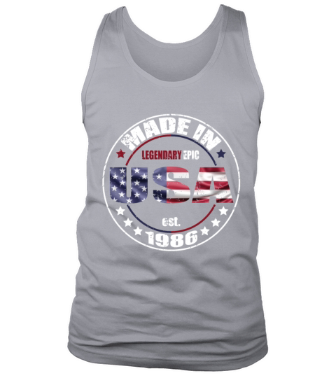 Birthday Saying Born USA 1986 Tank Top Unisex