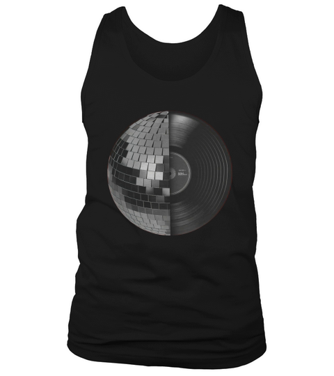 DISCO MUSIC RETRO VINTAGE DJ VINYL RECORD DISCO MIRROR BALL SPHERE Tank Top Unisex
