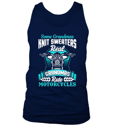 Funny Grandma Motorcycle Shirt Biker Some Knit Real Ride Tank Top Unisex