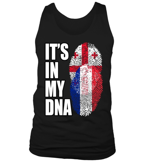 Georgian And French Mix Heritage DNA Flag Tank Top Unisex