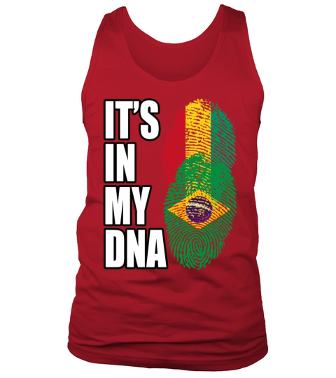 Guinean And Brazilian Mix Heritage DNA Flag Tank Top Unisex