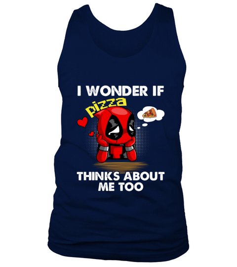 I wonder if pizza thinks about me too Tank Top Unisex