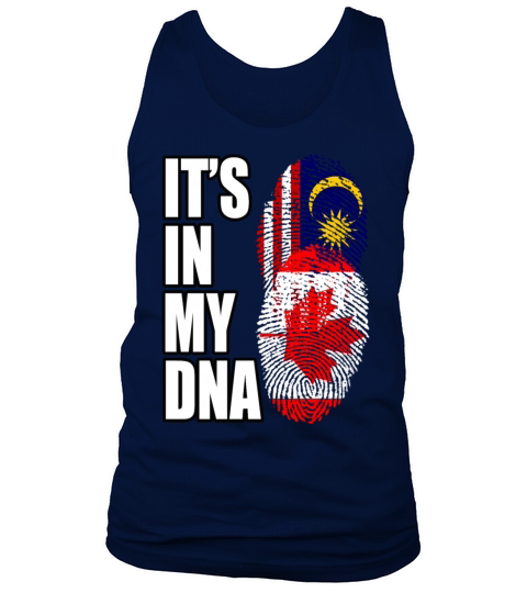 Malaysian And Canadian Mix Heritage DNA Flag Tank Top Unisex