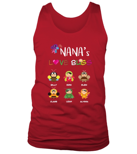 Nana Love Bugs Personalized Tank Top Unisex