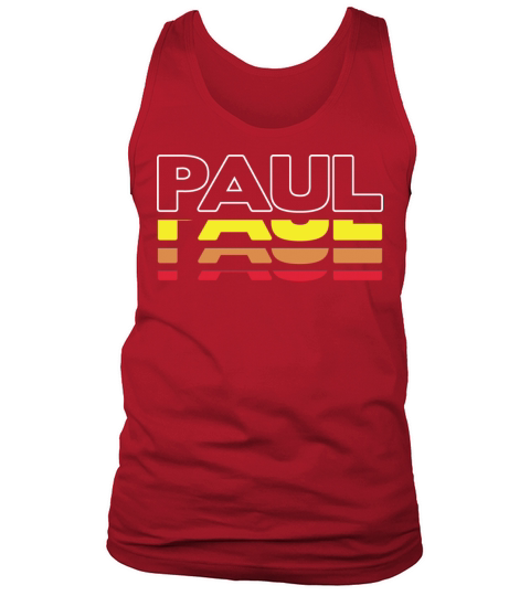 Paul First Name Funny Vintage Sunset Paul Tank Top Unisex