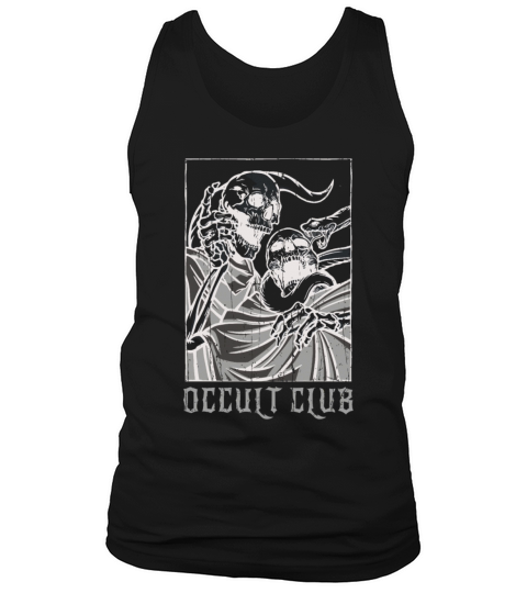 Skeleton Bones Tarot Card Occult Club Gothic Tank Top Unisex