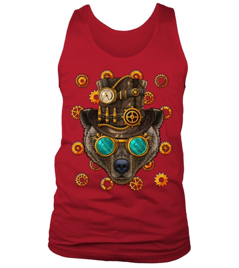 Steampunk Bear Medieval Victorian Steam Powered An Tank Top Unisex