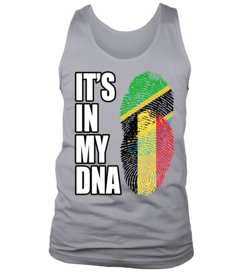Tanzanian And Belgian Vintage Heritage DNA Flag Tank Top Unisex