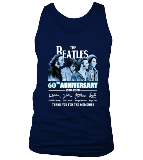 The Beatles 60th anniversary 1960-2020 signatures shirt Tank Top Unisex
