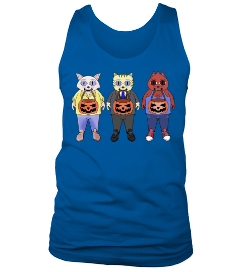 Three feline friends ready for Halloween Tank Top Unisex