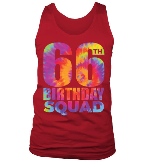 Tie Dye 66th Birthday Squad 66 Year Birthday Party Tank Top Unisex