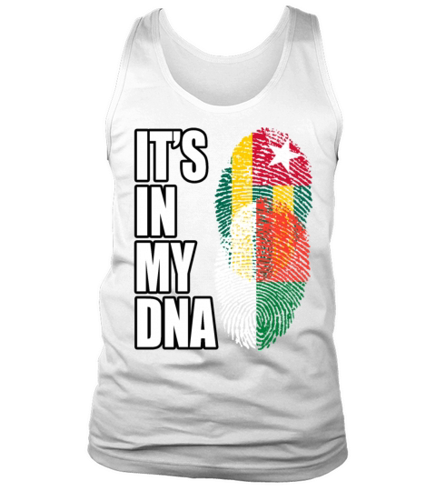 Togolese And Malagasy Mix Heritage DNA Flag Tank Top Unisex