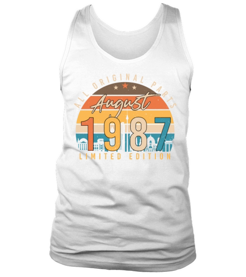 Year Of Construction 1987 In August Tank Top Unisex