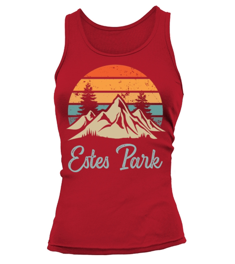 Estes Park Retro Vintage Mountain Sunset Outdoors Tank top Woman