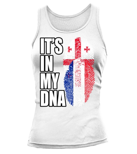 Georgian And French Mix Heritage DNA Flag Tank top Woman