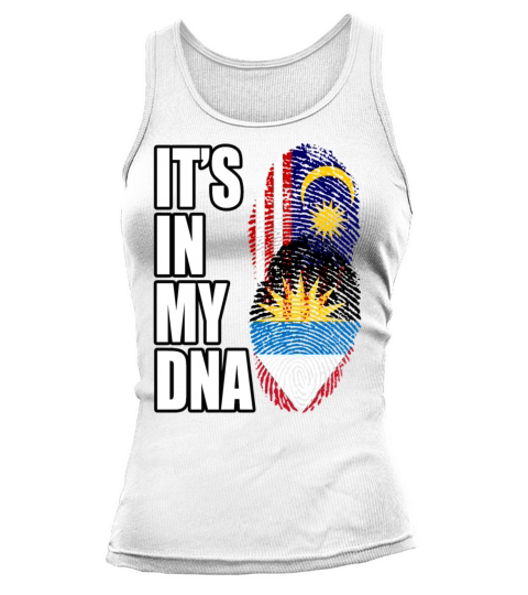 Malaysian And Antiguan Mix Heritage DNA Flag Tank top Woman