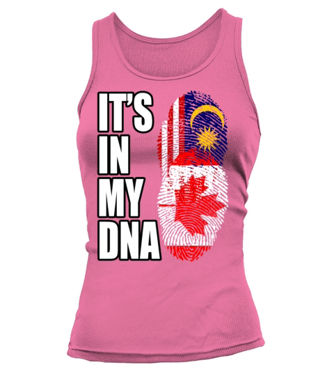 Malaysian And Canadian Mix Heritage DNA Flag Tank top Woman