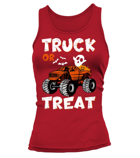 Monster Truck Or Treat Halloween Spooky Pumpkin Tank top Woman