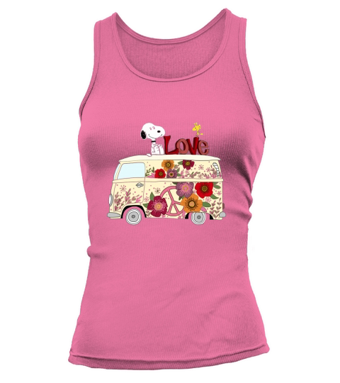 PEACE AND LOVE ARE ALL WE NEED VOLKSWAGEN BUS SNOOPY SHIRTS Tank top Woman