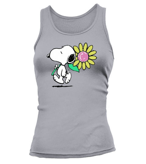 Peanuts Snoopy pink daisy flower shirt Tank top Woman