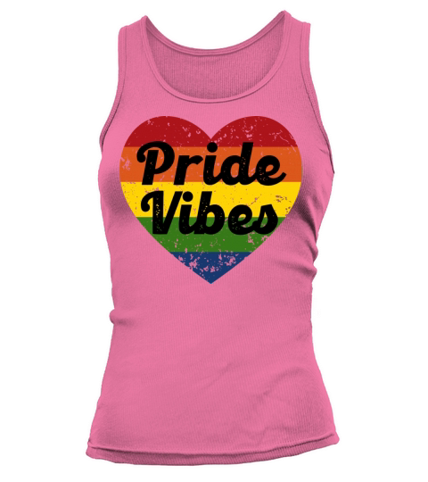Pride Vibes Retro Vintage Rainbow Heart Tank top Woman