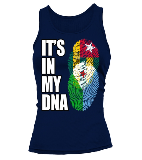 Togolese And Djiboutian Mix Heritage DNA Flag Tank top Woman