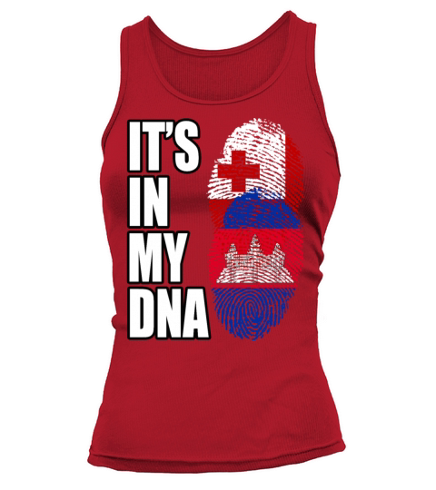 Tongan And Cambodian Mix Heritage DNA Flag Tank top Woman