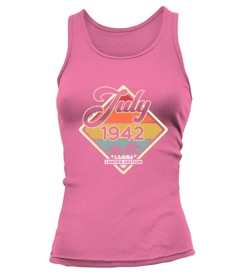 Vintage 80th Birthday July 1942 Sports Gift Tank top Woman