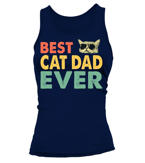 Vintage Best Cat Dad Ever T-Shirt Retro Cat Daddy Tank top Woman