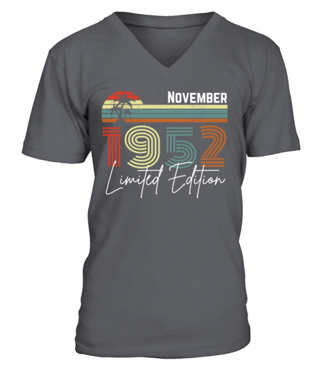 70 Years November 1952 Vintage Limited Edition V-Neck T-shirt