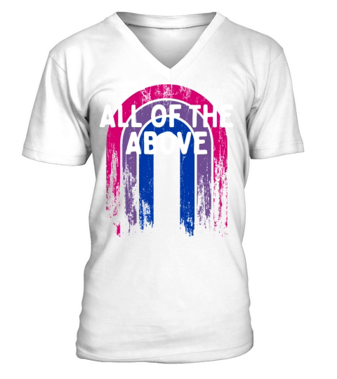 All of the Above Bisexual LGBTQ Bi Pride V-Neck T-shirt
