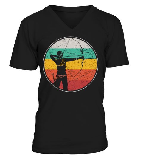 Archery Bow Archer Retro Vintage V-Neck T-shirt