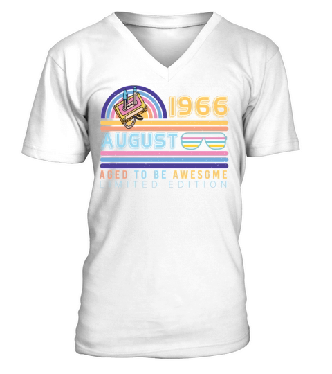 August 1966 Vintage V-Neck T-shirt