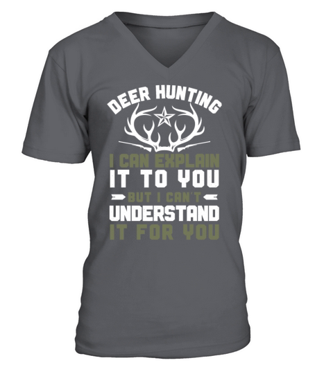 Buck Deer Hunting Hunter Vintage V-Neck T-shirt
