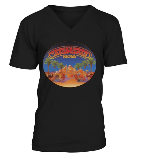 Casablanca Records V-Neck T-shirt