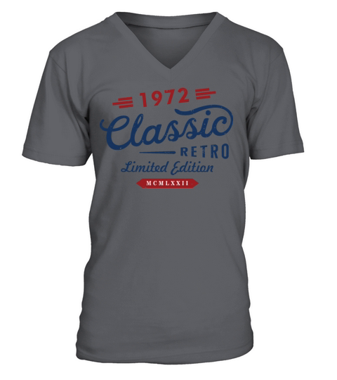 Classic Retro 1972 Limited Edition V-Neck T-shirt