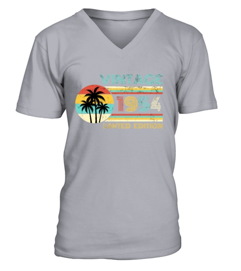 Funny Birthday Born in 1954 Limited Edition V-Neck T-shirt