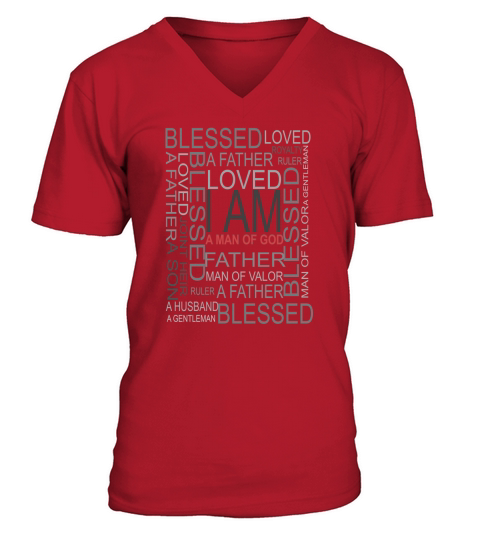 I AM A MAN OF GOD T SHIRT V-Neck T-shirt