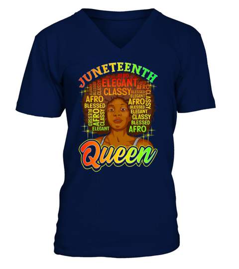 Juneteenth Black History Day Pride Gift V-Neck T-shirt