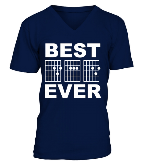 Mens Best Dad Ever Guitar Chords for Musician Father T-Shirt V-Neck T-shirt