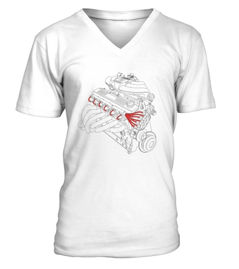 Motorsport Race Header M20B20s Engine V-Neck T-shirt