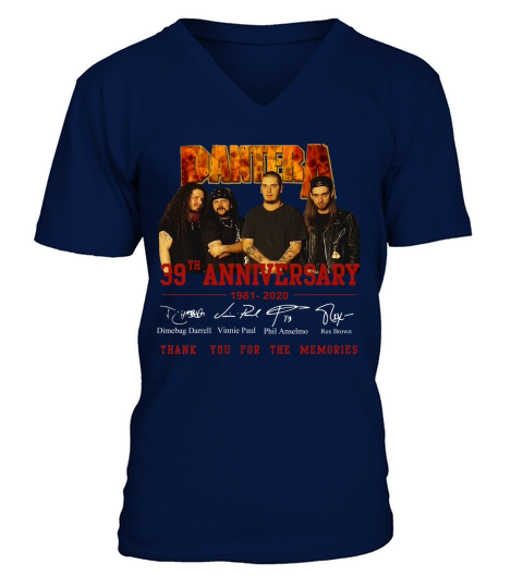 Pantera 39th anniversary 1981 2020 signatures thank for memories shirt V-Neck T-shirt