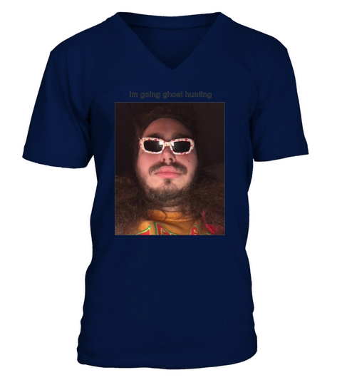 Post Malone Im going ghost hunting shirt V-Neck T-shirt