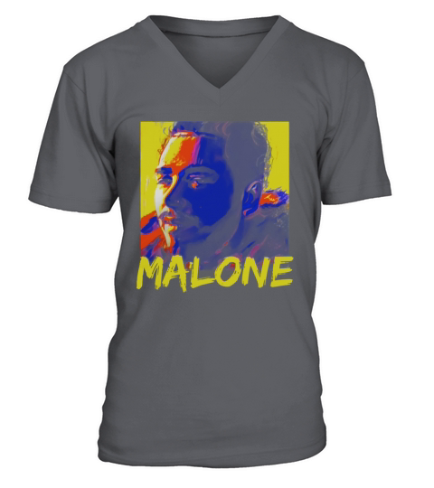 Post Malone painting V-Neck T-shirt