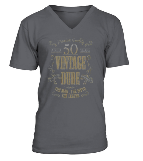 Premium quality aged 50 years vintage dude The man the myth the legend V-Neck T-shirt