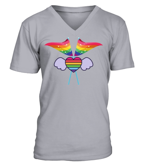Pride LGBT love flag V-Neck T-shirt