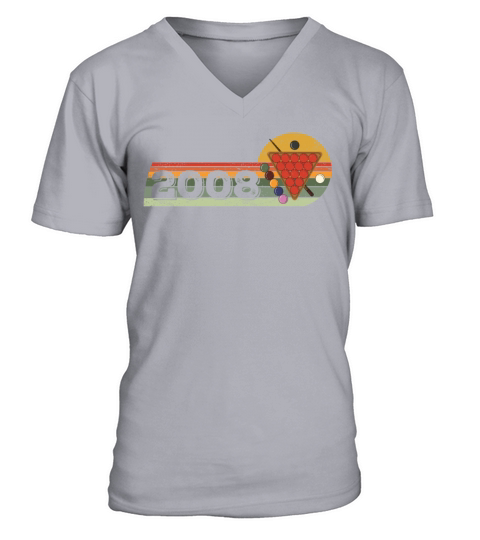 Snooker Snooker-game Vintage born 2008 Birthday V-Neck T-shirt