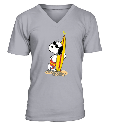 snoopy surfing V-Neck T-shirt