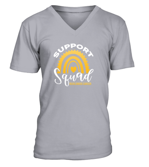 Support Squad Childhood Cancer V-Neck T-shirt