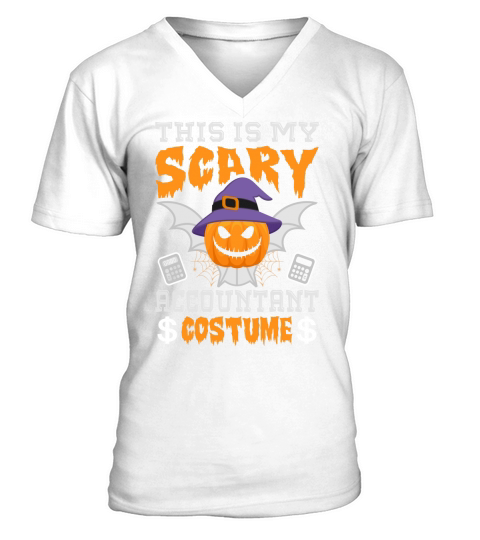 This Is My Scary Accountant Halloween Costume V-Neck T-shirt
